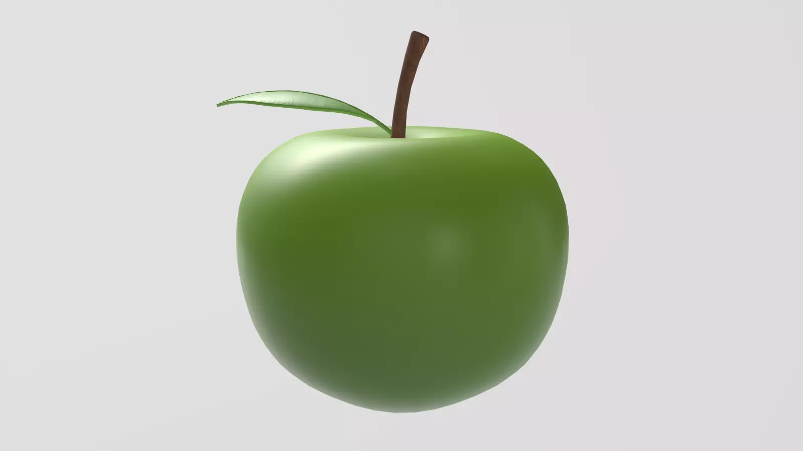 Stylized Low-Poly Apple Low-poly 3D model_11
