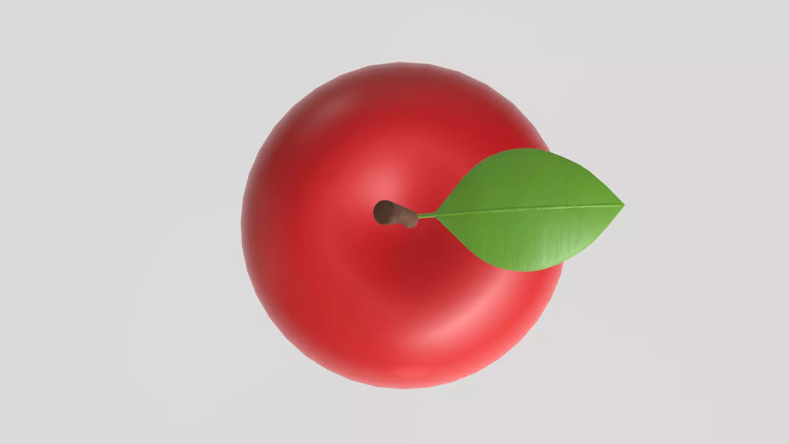 Stylized Low-Poly Apple Low-poly 3D model_7
