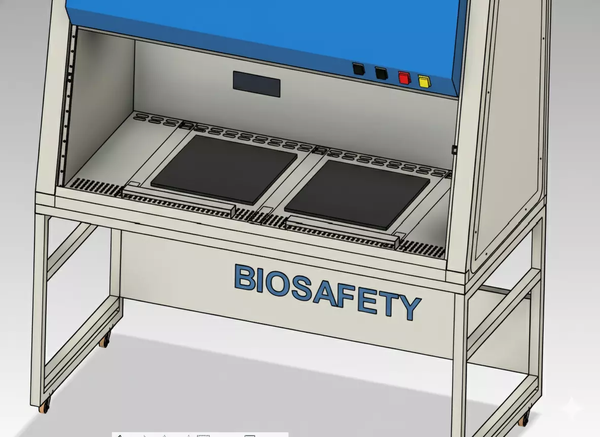 Biosafety Cabinet 6ft Vertical Laminar Flow 3D model_3