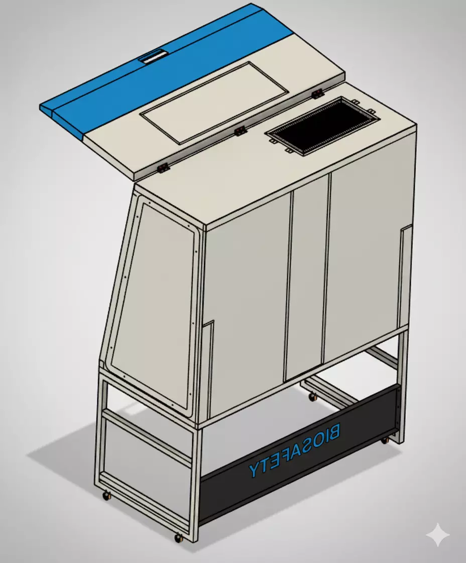 Biosafety Cabinet 6ft Vertical Laminar Flow 3D model_2