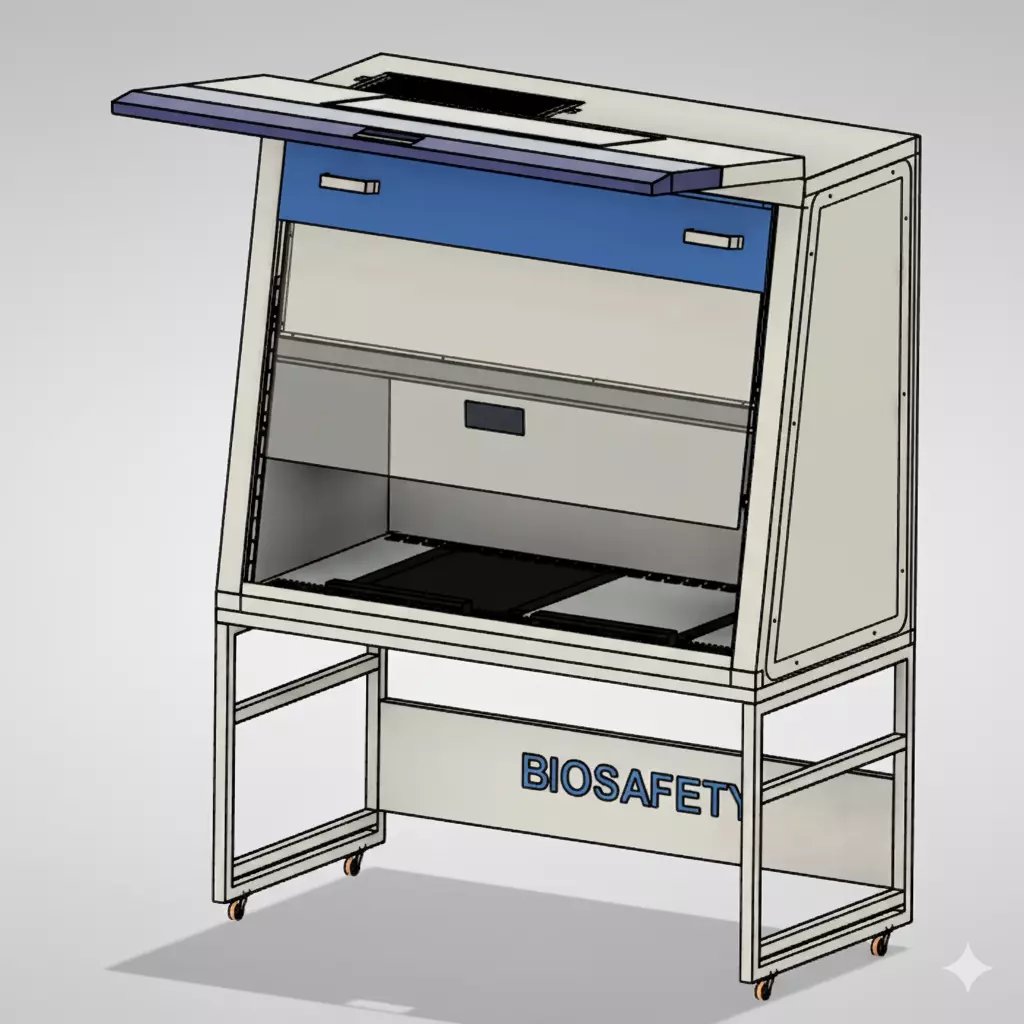 Biosafety Cabinet 6ft Vertical Laminar Flow 3D model_1