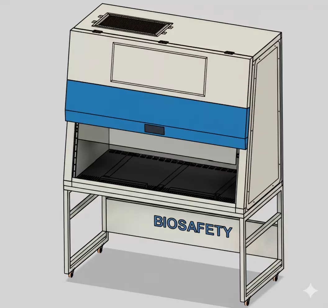 Biosafety Cabinet 6ft Vertical Laminar Flow 3D model_0