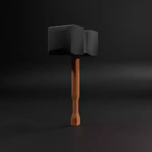 Low-poly Hammer game-ready model Low-poly 3D model