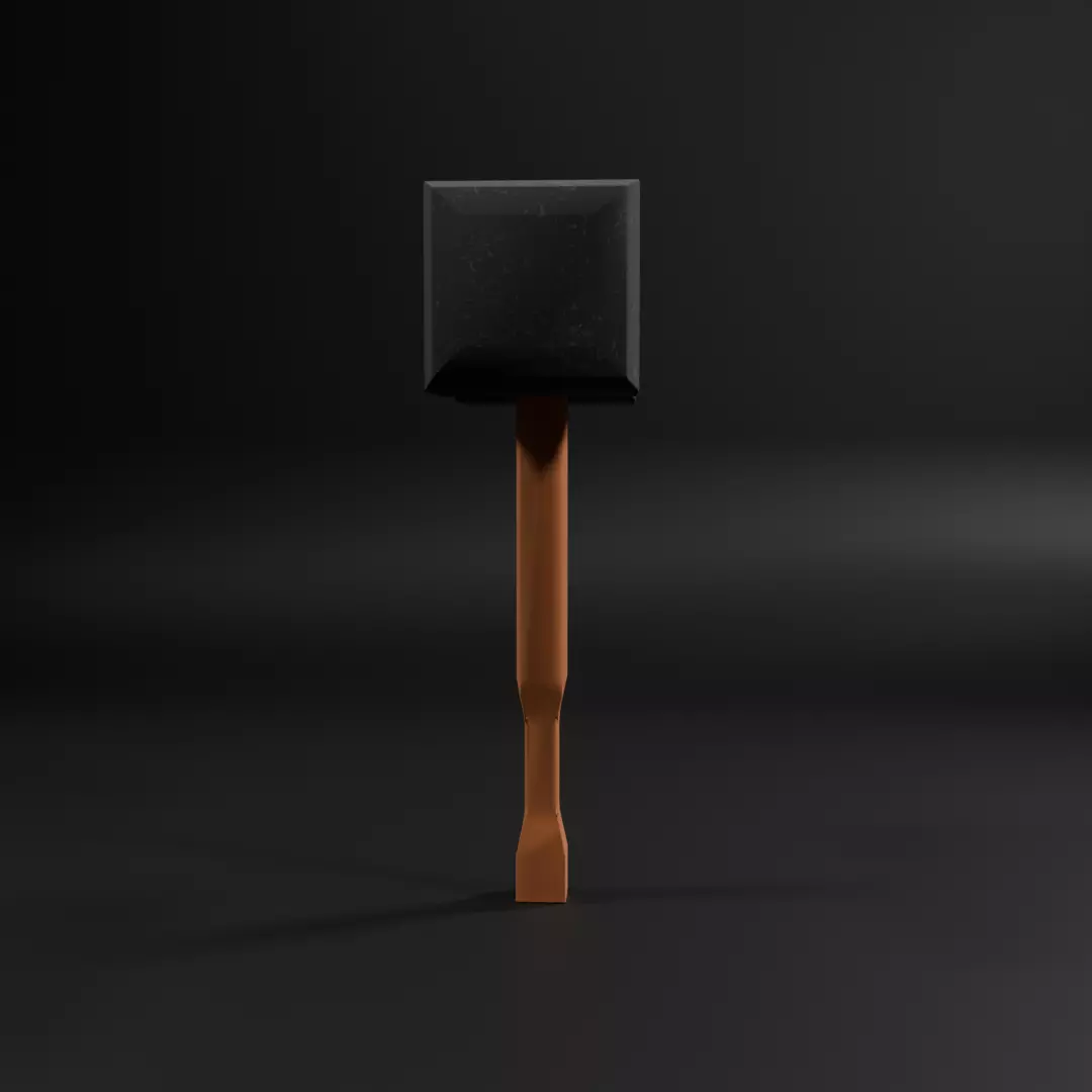Low-poly Hammer game-ready model Low-poly 3D model_3