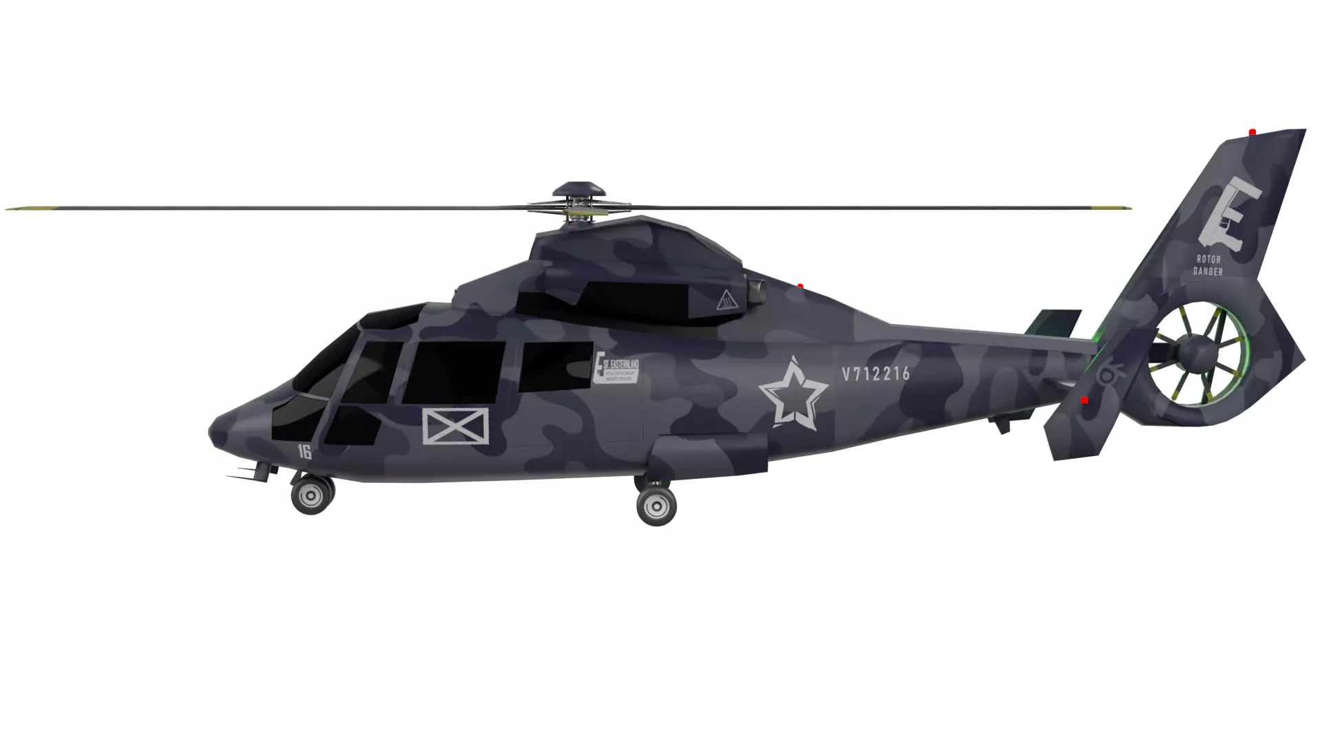 Dolphin Helicopter  Harbin Z-9 3D model_1