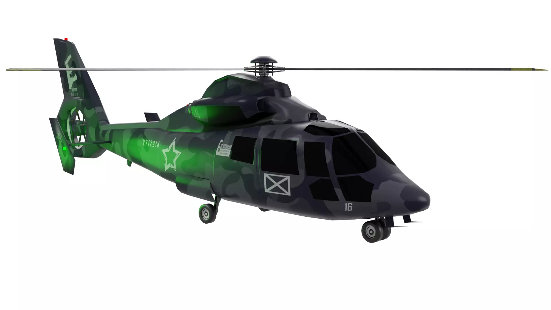 Dolphin Helicopter  Harbin Z-9 3D model_6