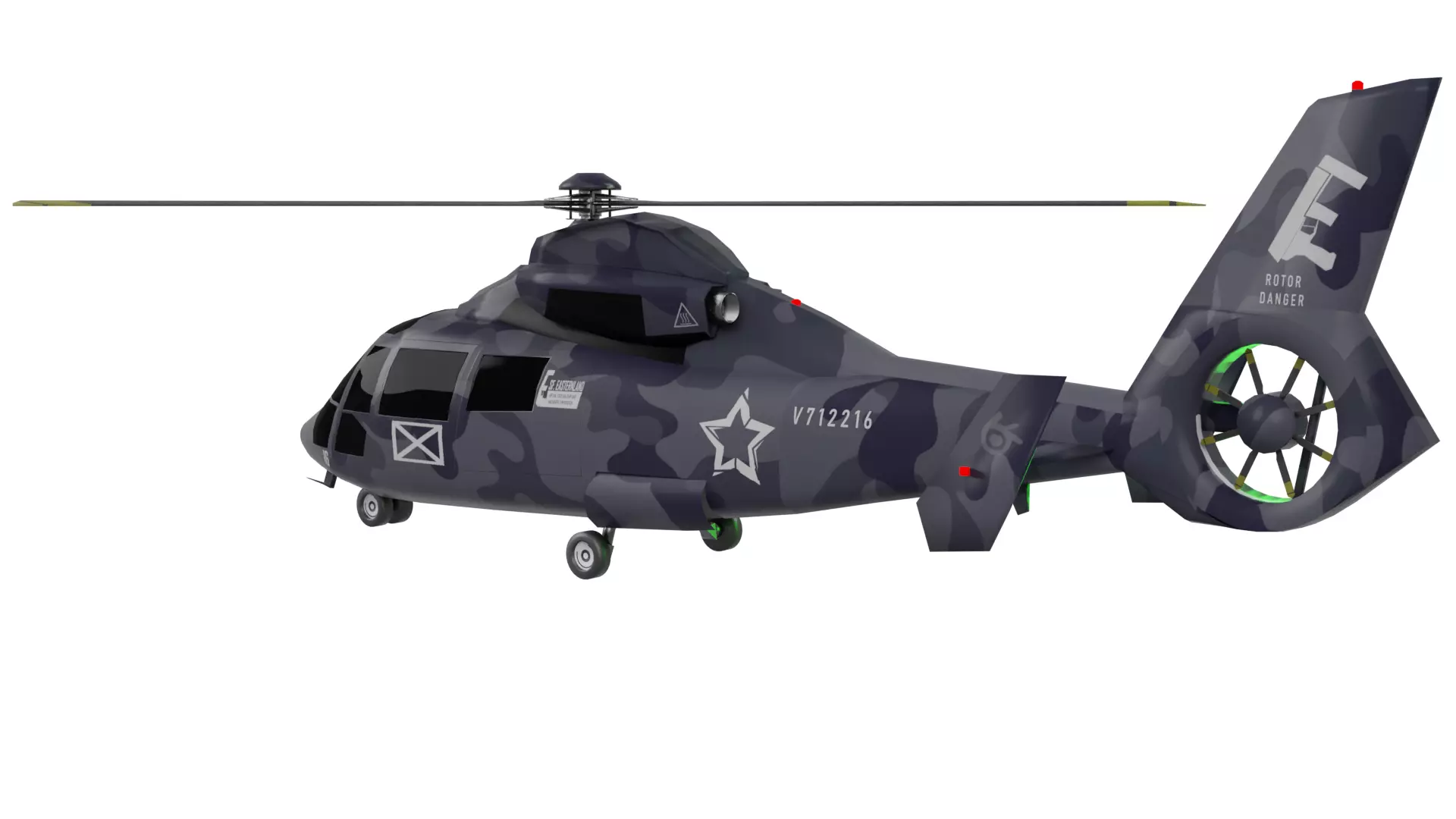 Dolphin Helicopter  Harbin Z-9 3D model_2