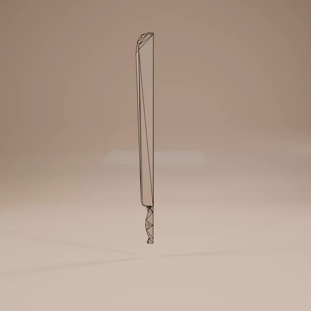 Low- poly Machete game ready  Low-poly 3D model_3