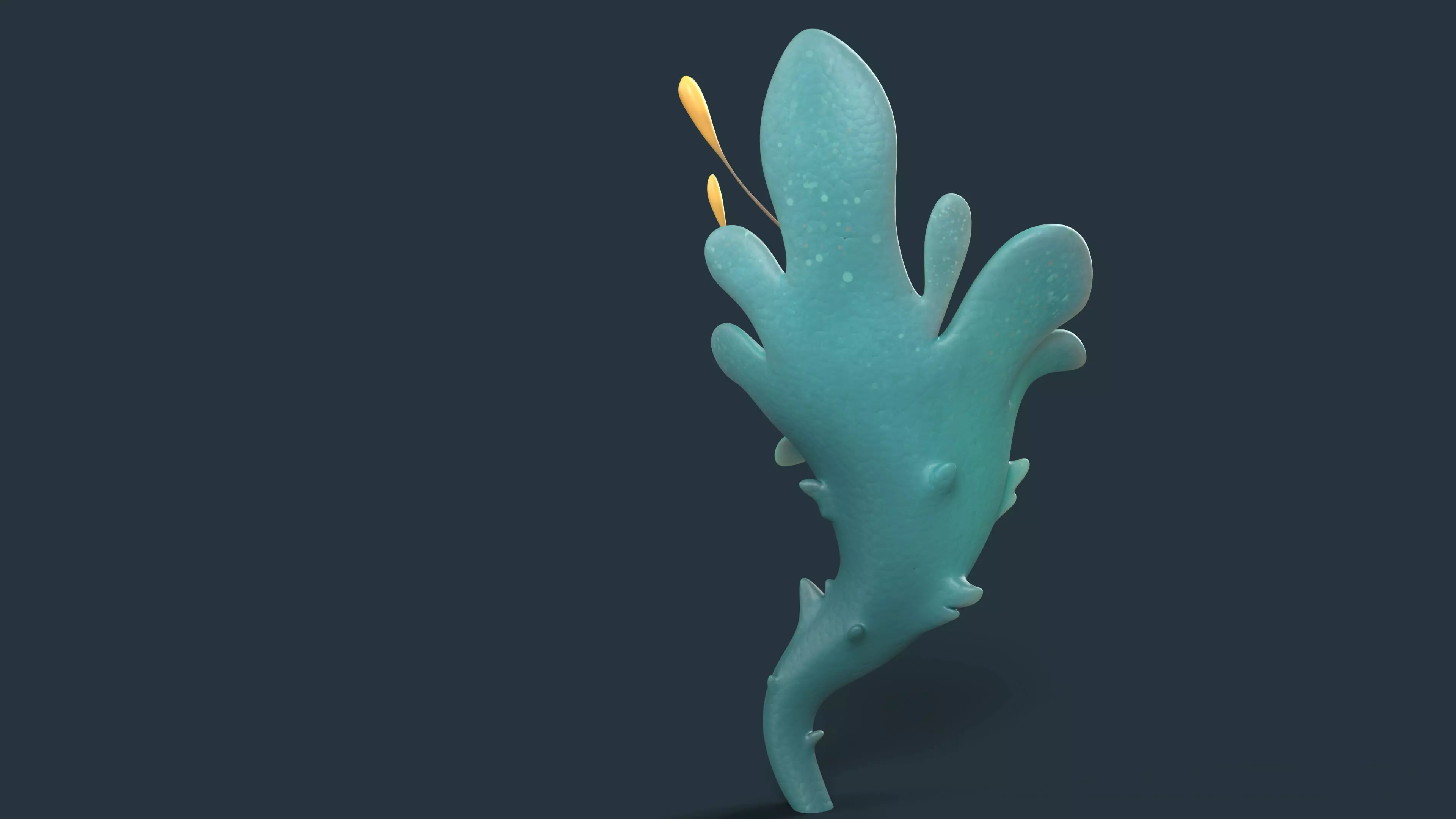 Cartoon Seaweed 01 Low-poly 3D model_5