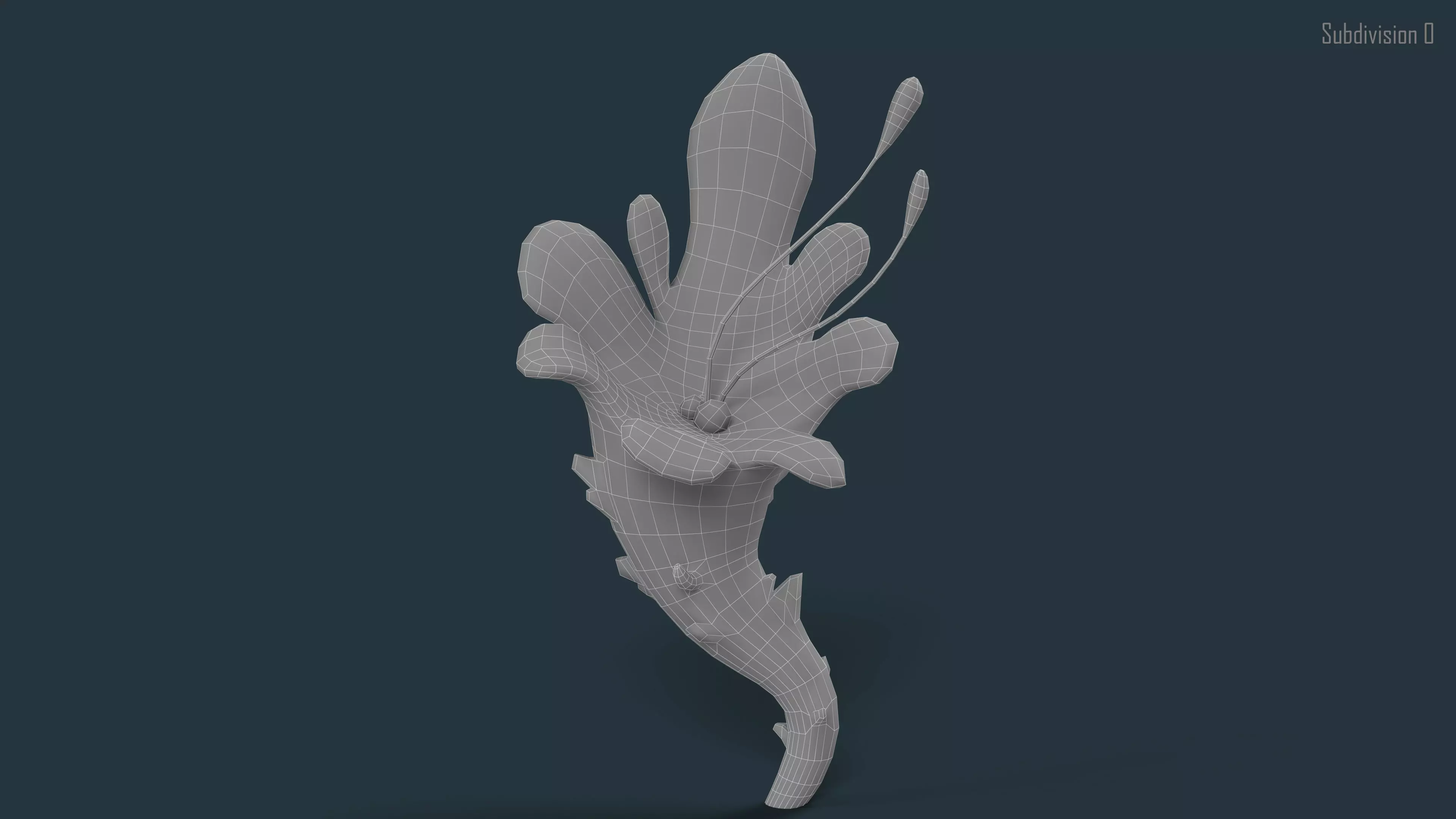 Cartoon Seaweed 01 Low-poly 3D model_13