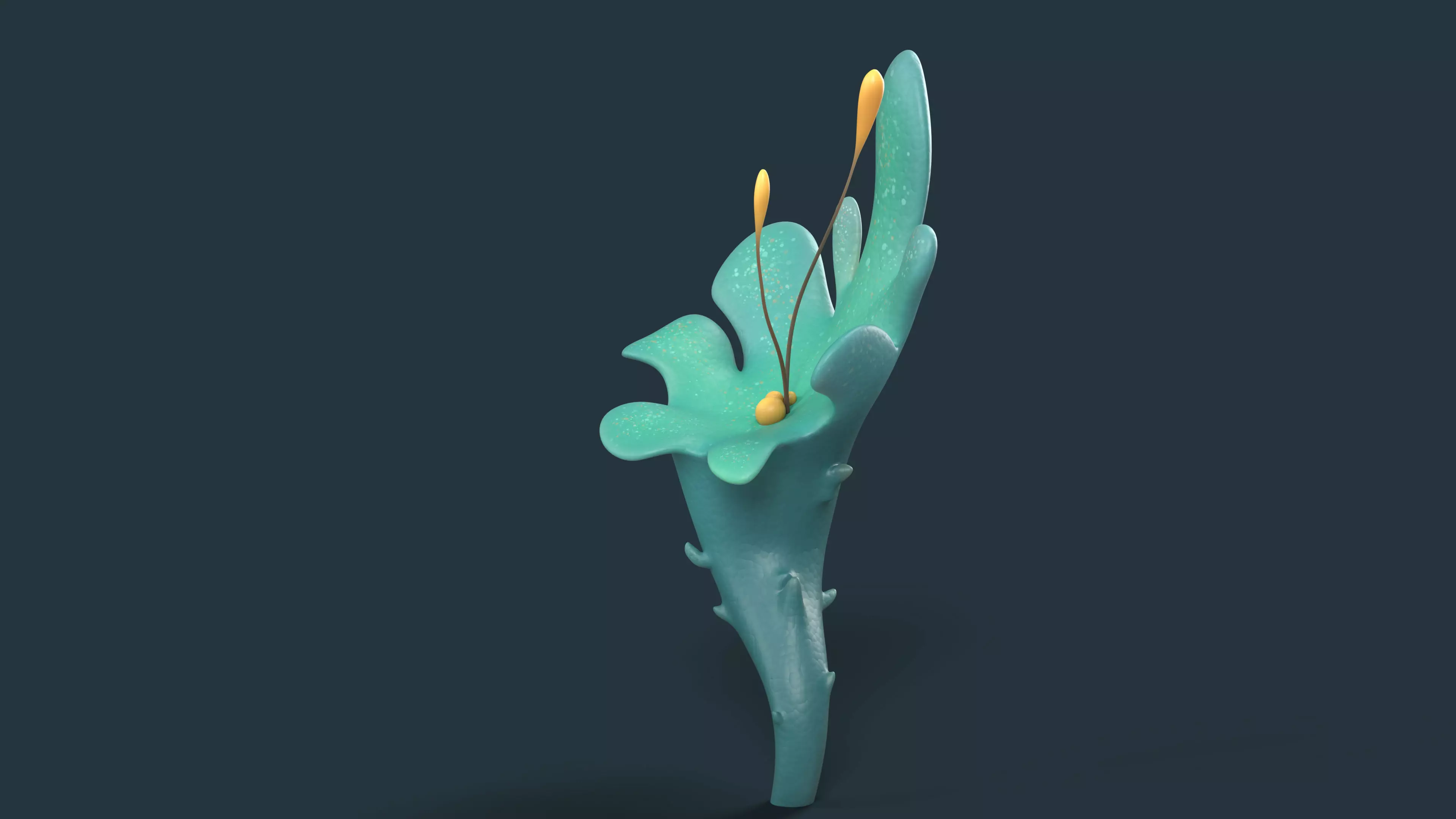 Cartoon Seaweed 01 Low-poly 3D model_3