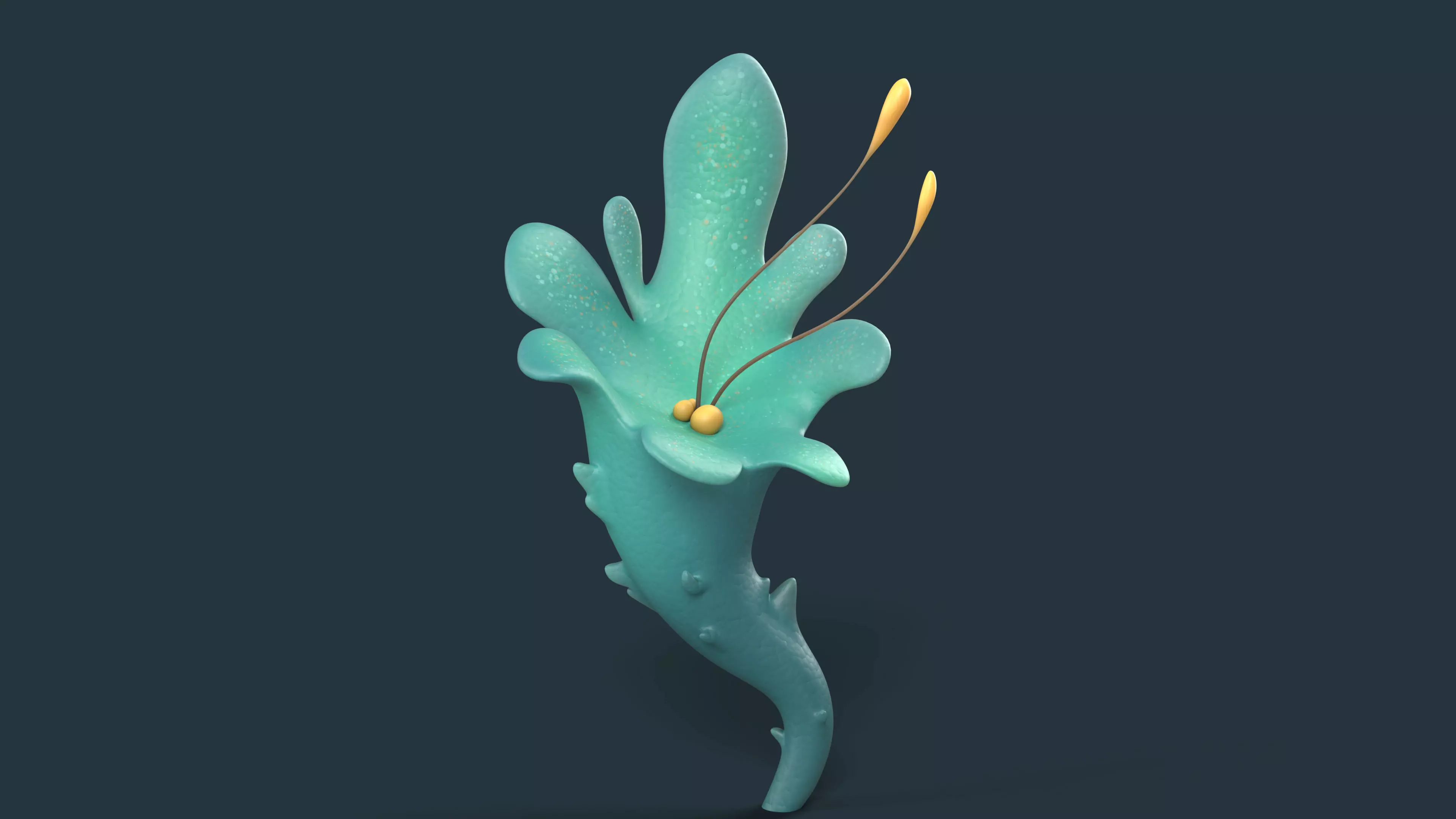 Cartoon Seaweed 01 Low-poly 3D model_0