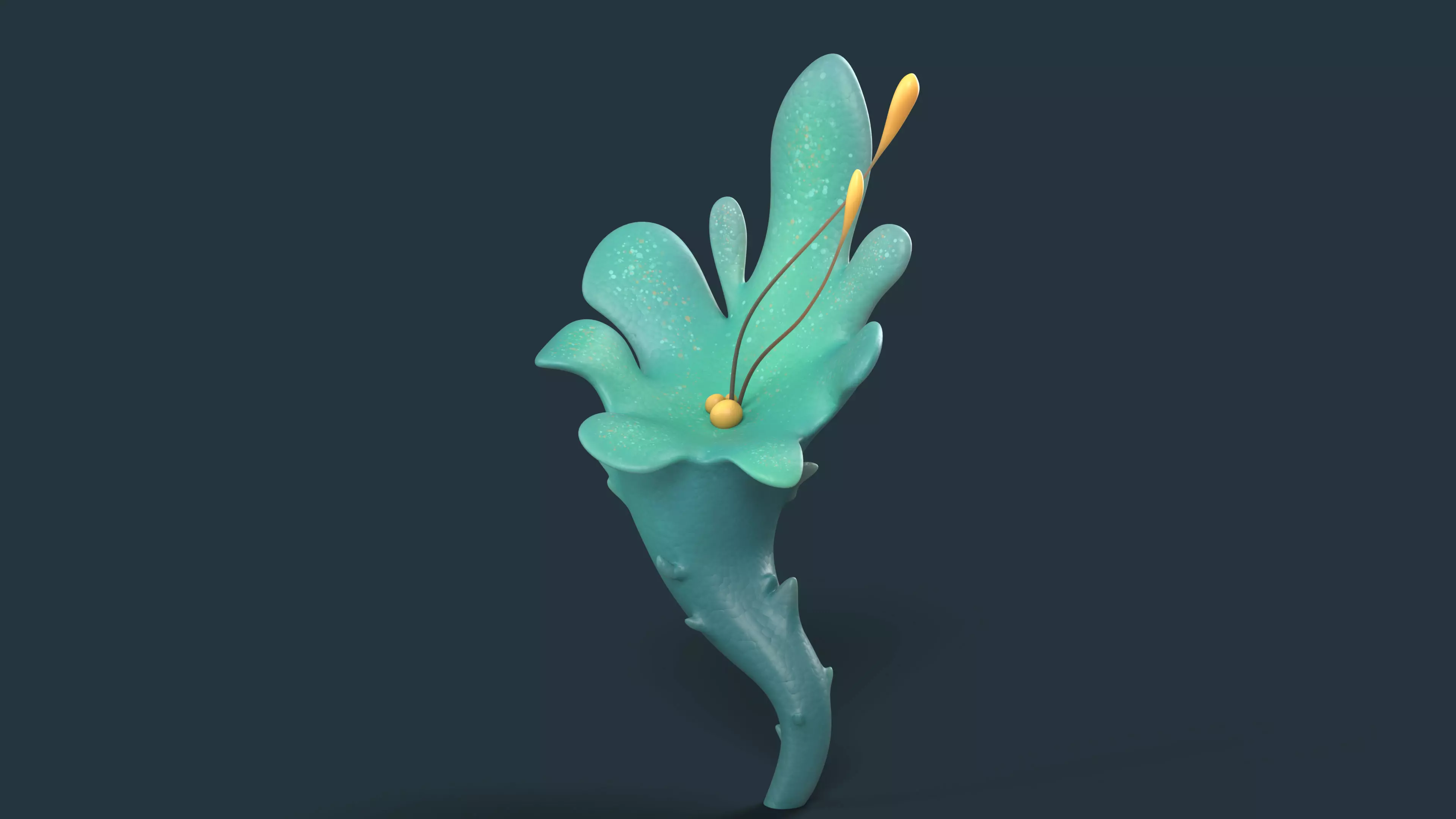 Cartoon Seaweed 01 Low-poly 3D model_2