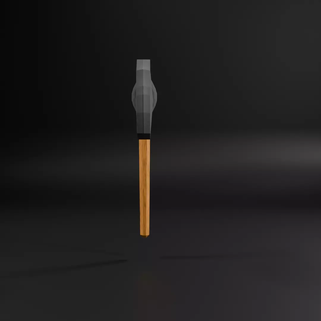 Low-poly Axe Game ready model Low-poly 3D model_2