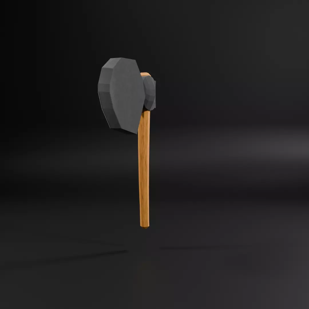 Low-poly Axe Game ready model Low-poly 3D model_1