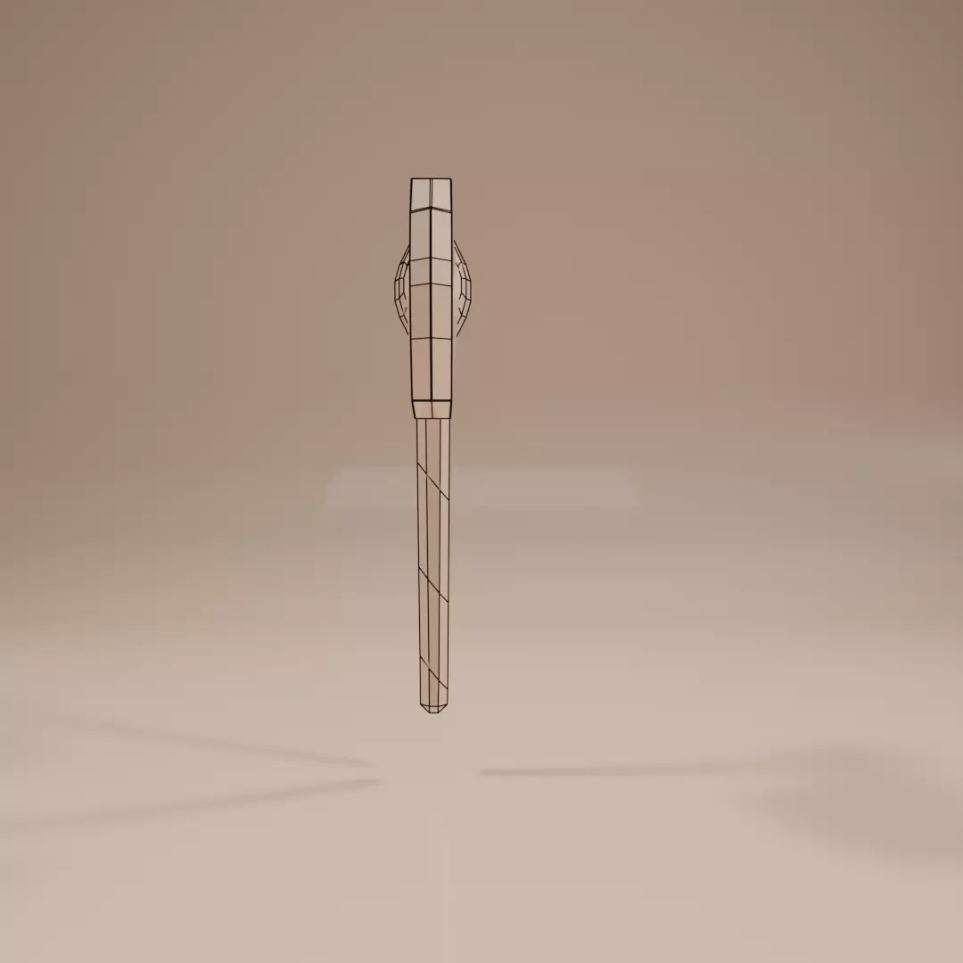 Low-poly Axe Game ready model Low-poly 3D model_6