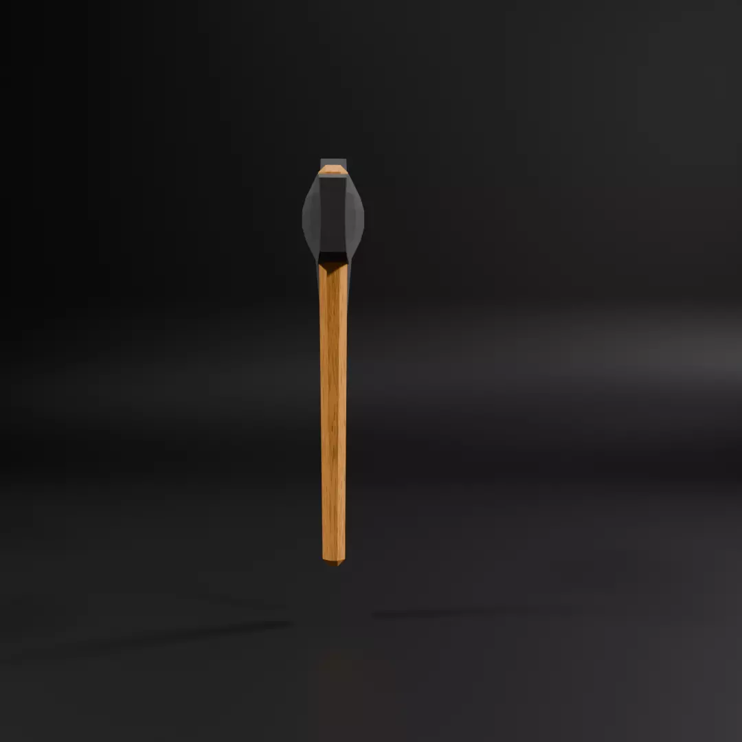 Low-poly Axe Game ready model Low-poly 3D model_4