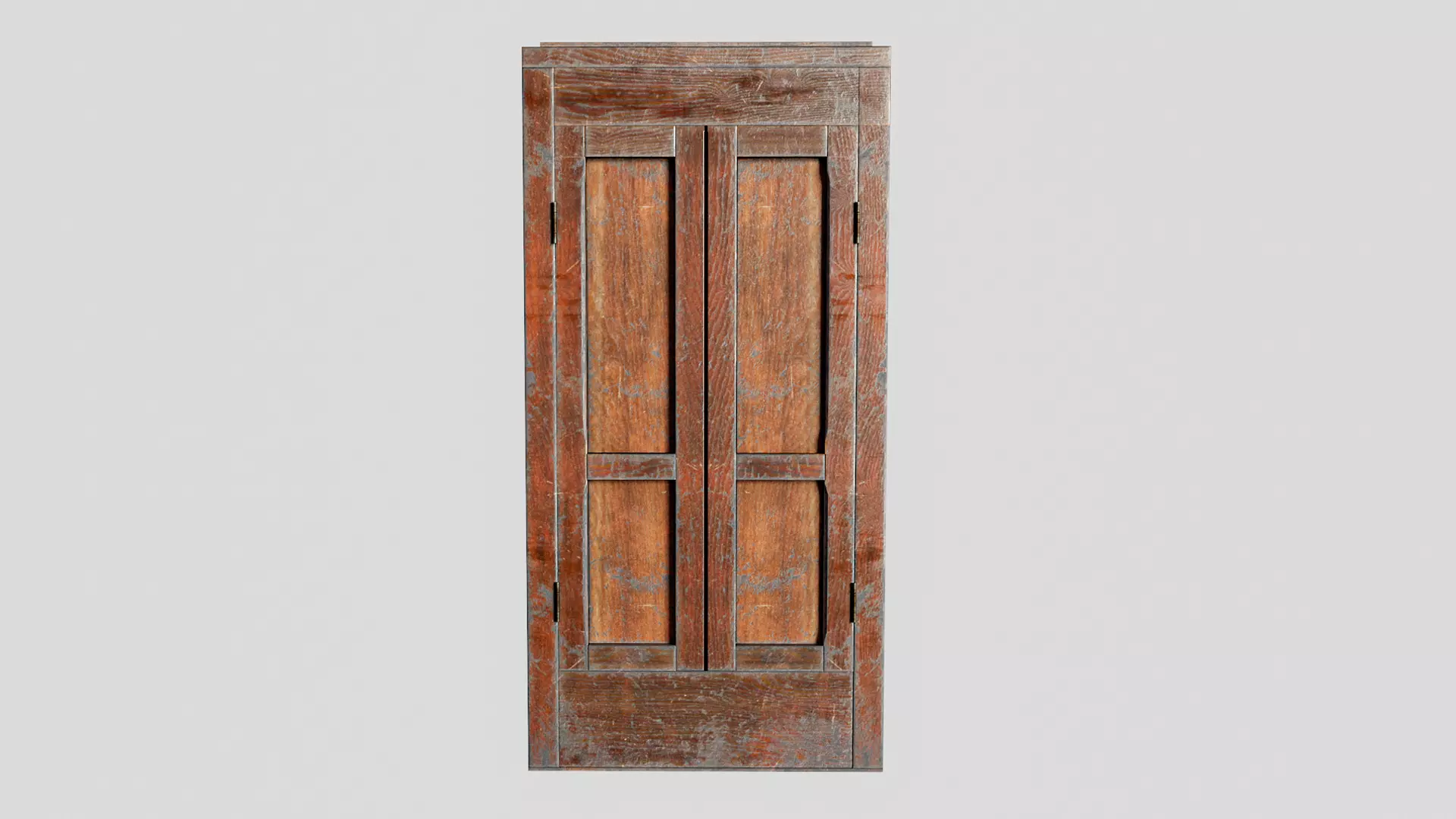 Vintage Wardrobe - PBR Game Ready wooden  Low-poly 3D model_2
