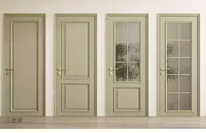 Wooden-door Single-door Bedroom-door