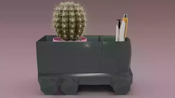 6 wheeler truck planter and pencil pot