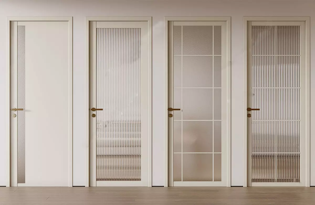 Wooden-door Single-door Bedroom-door Glass-door Bathroom-door 3D model