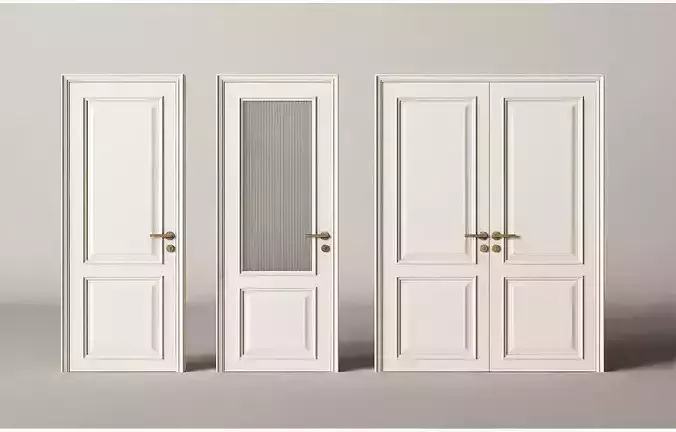 Door Wooden-door Bedroom-door Glass-door Bathroom-door  White