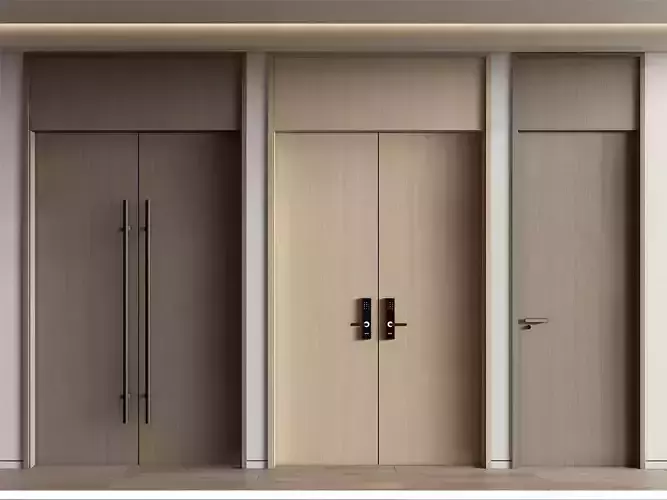 Wooden-door double-door  Password-door entrance-door