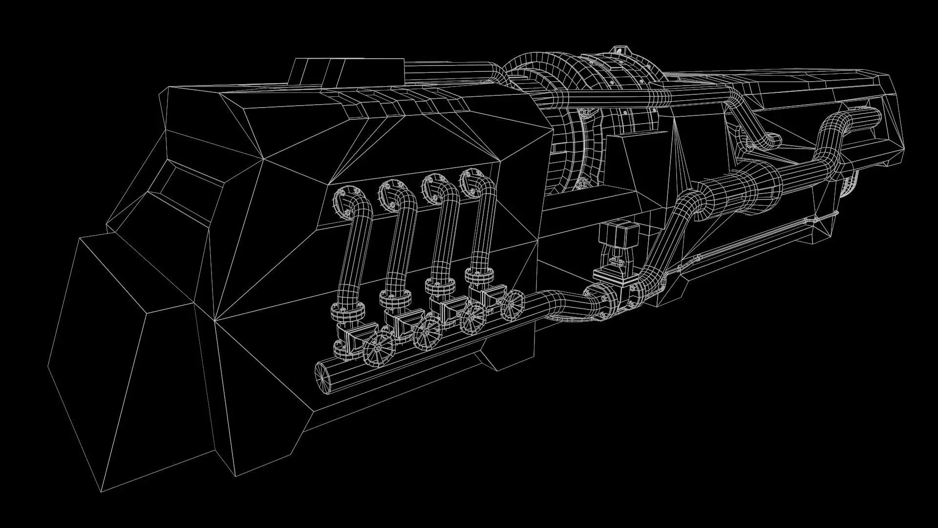 Industrial Machine  3D Model Low-poly 3D model_7
