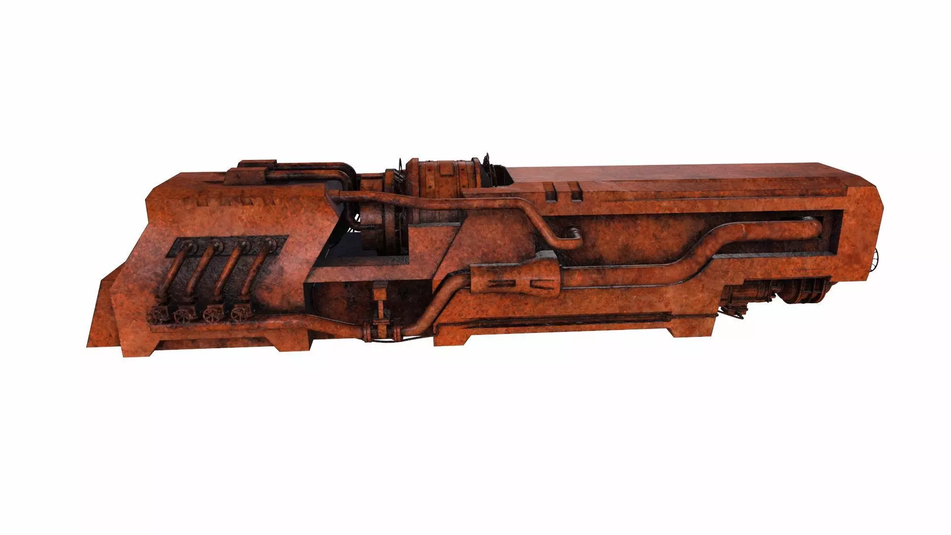 Industrial Machine  3D Model Low-poly 3D model_0