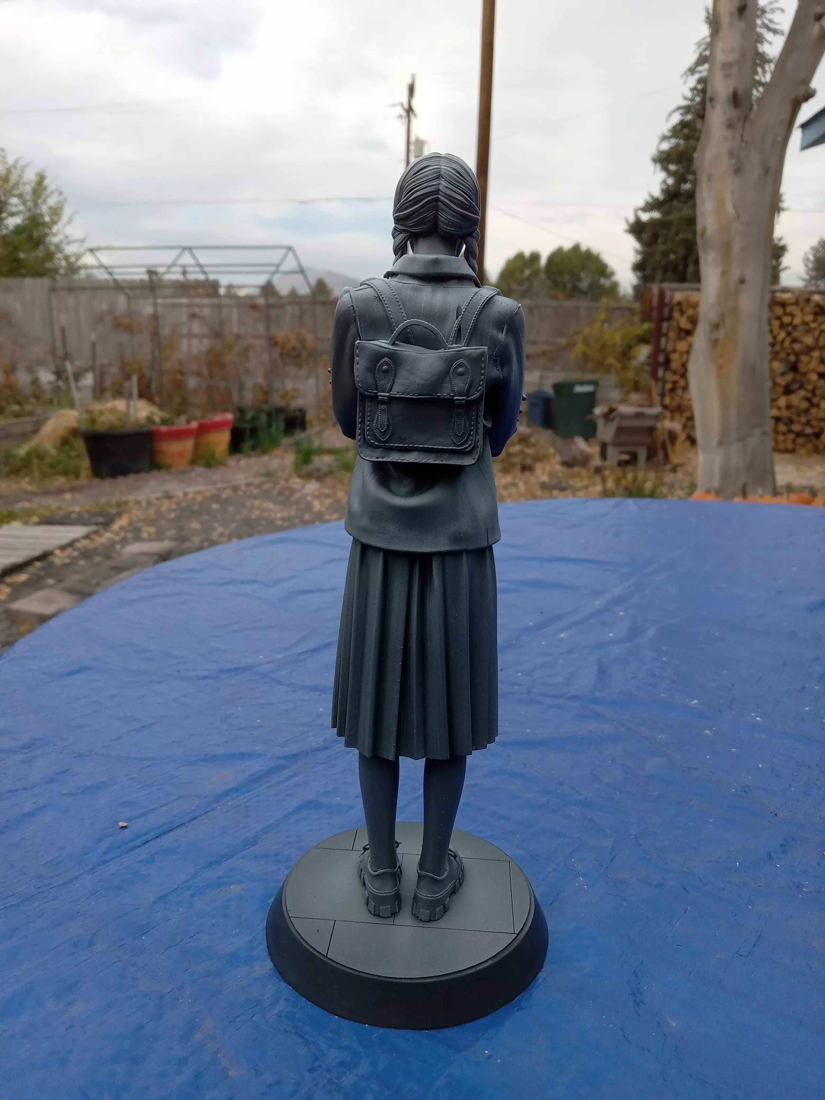 Wednesday Addams Free Download STL 3D Print Model Free 3D print model_2