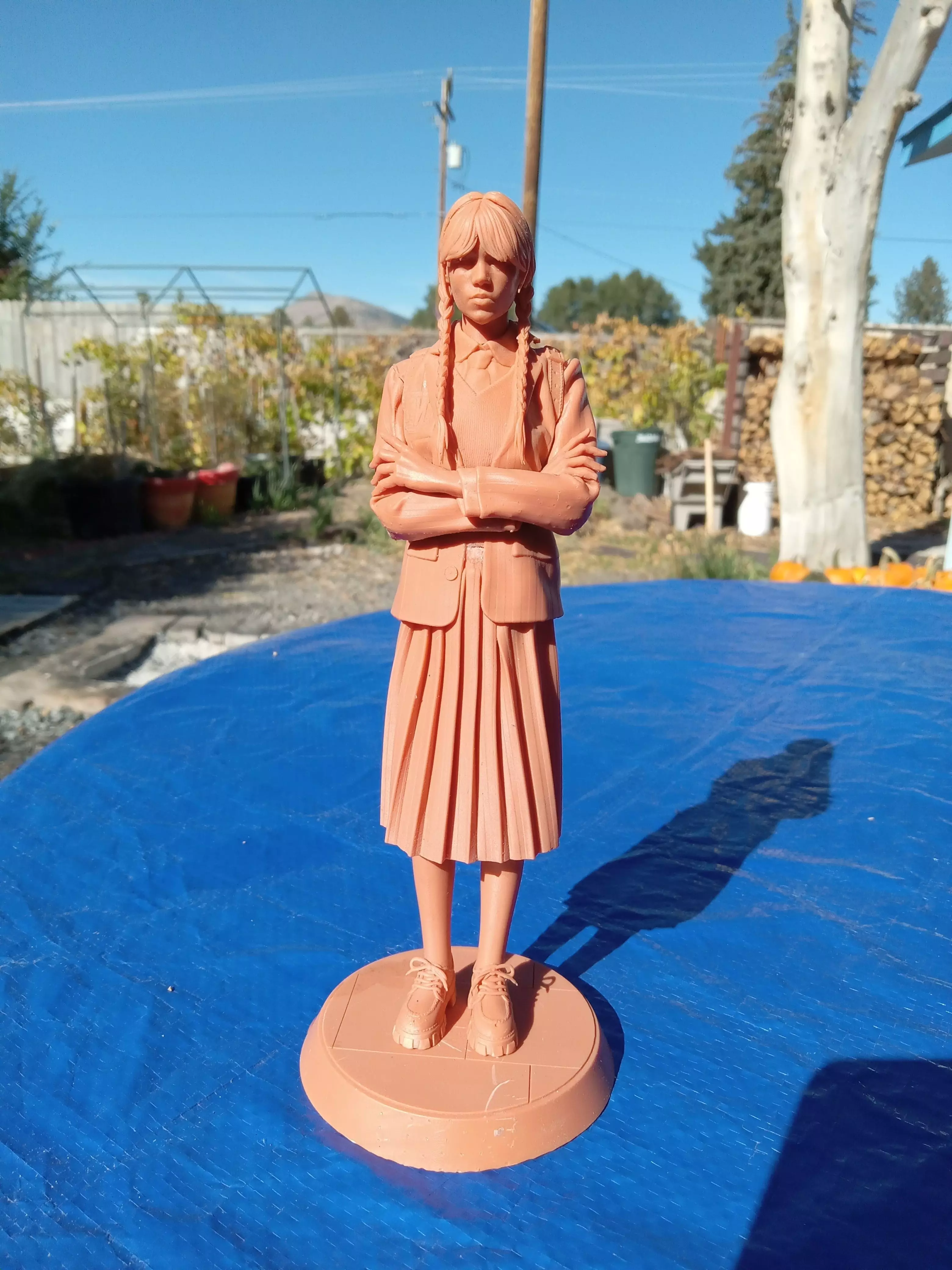 Wednesday Addams Free Download STL 3D Print Model Free 3D print model_5