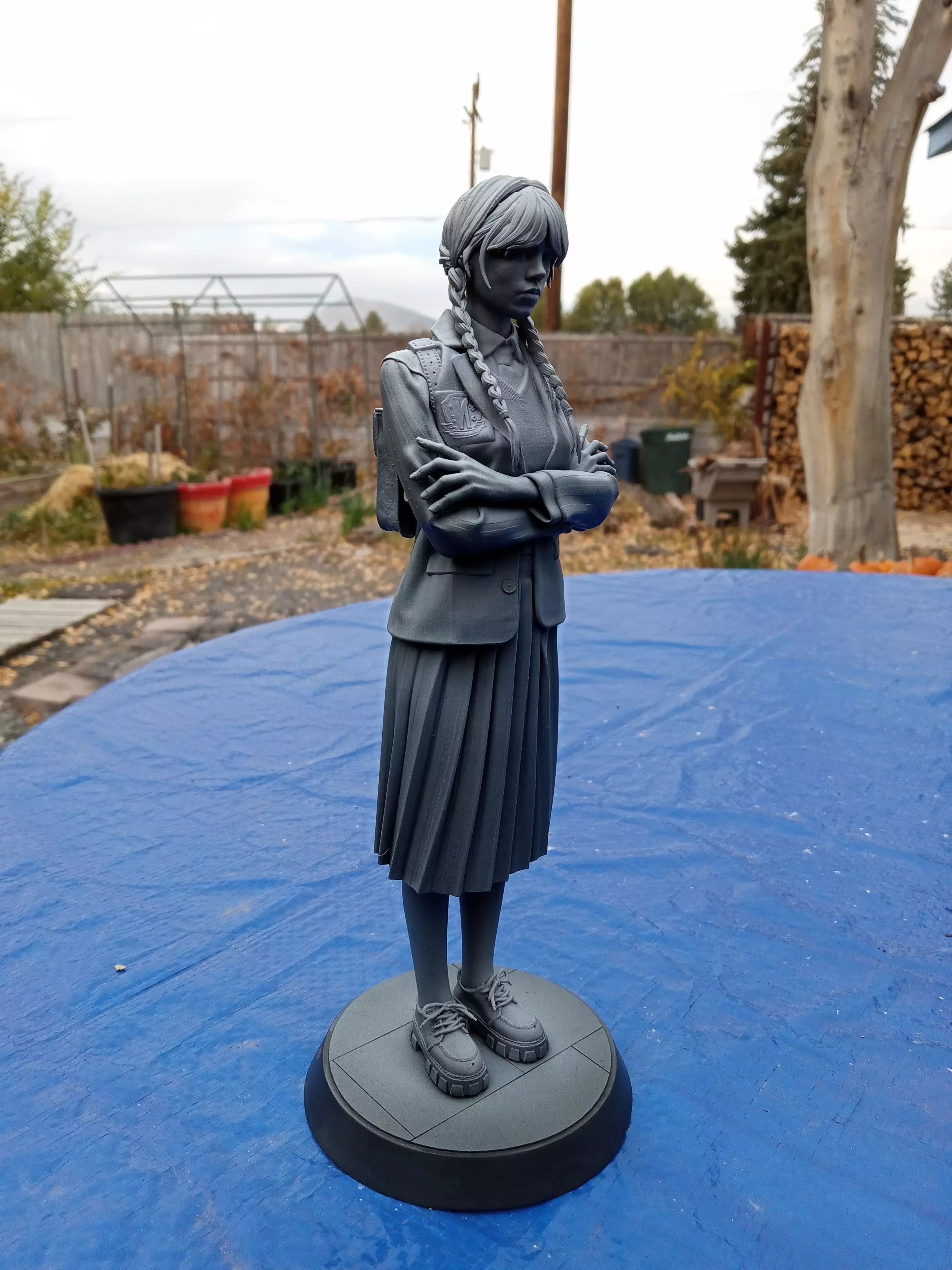 Wednesday Addams Free Download STL 3D Print Model Free 3D print model_1