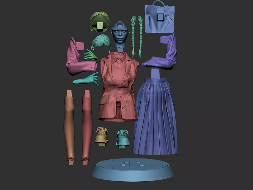 Wednesday Addams Free Download STL 3D Print Model Free 3D print model_6