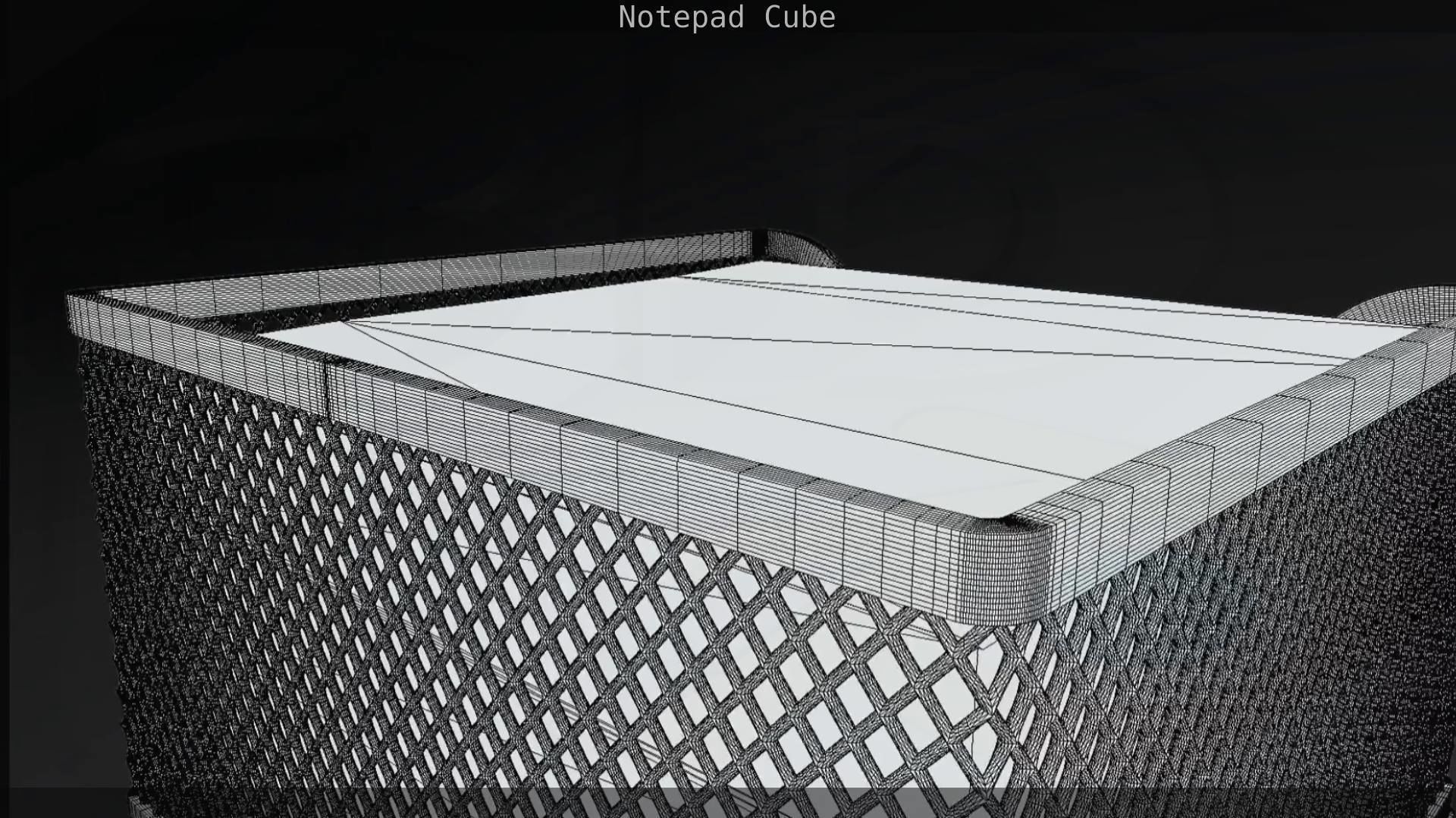 Wire Mesh Notepad Memo Cube 3D model_44