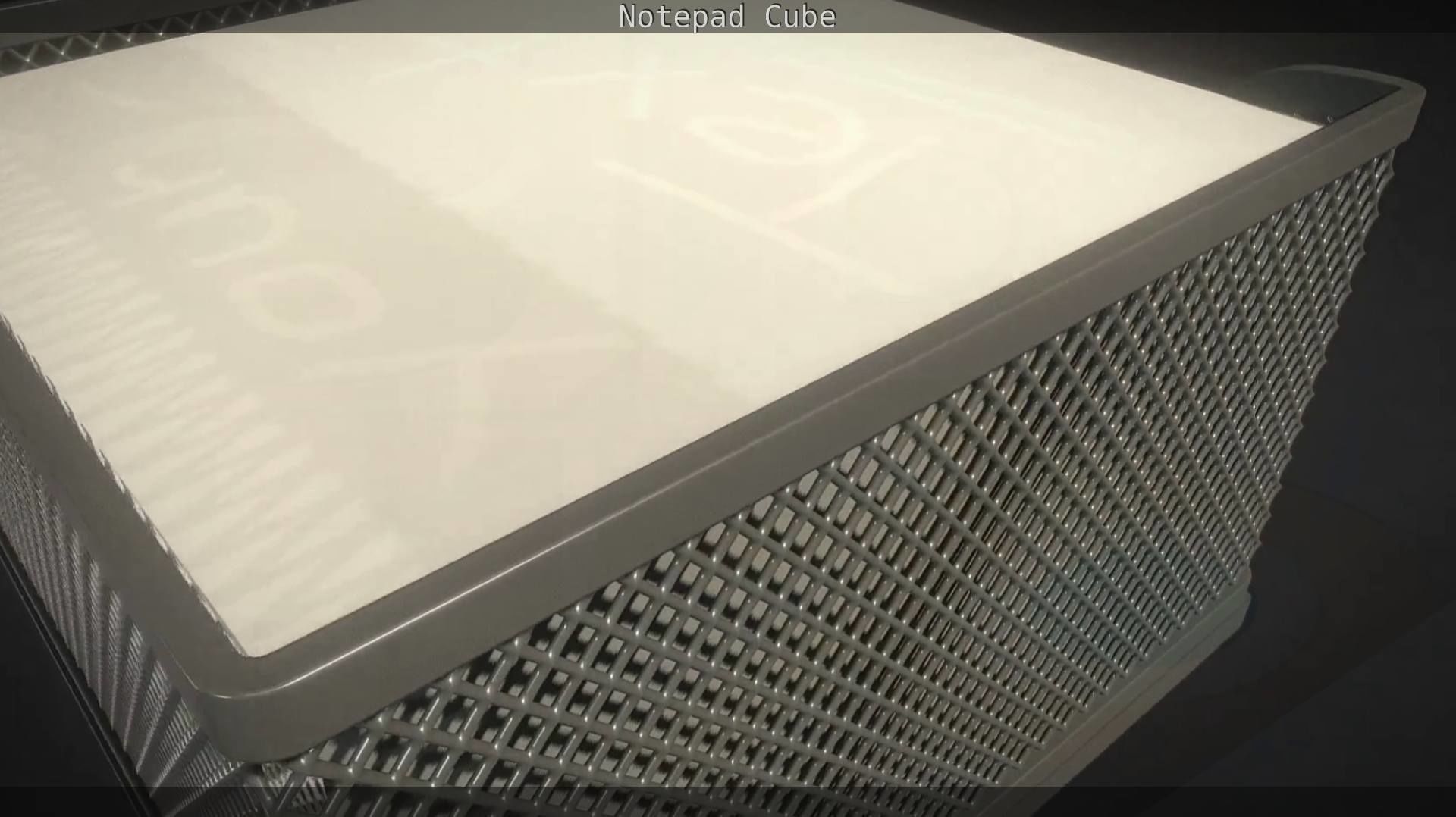 Wire Mesh Notepad Memo Cube 3D model_24
