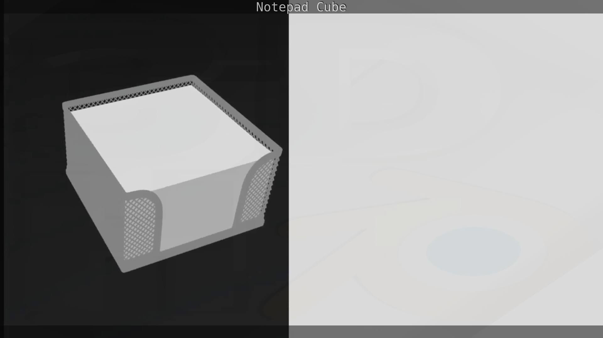 Wire Mesh Notepad Memo Cube 3D model_58