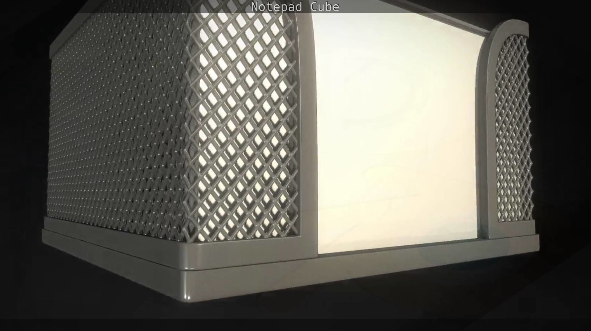Wire Mesh Notepad Memo Cube 3D model_19