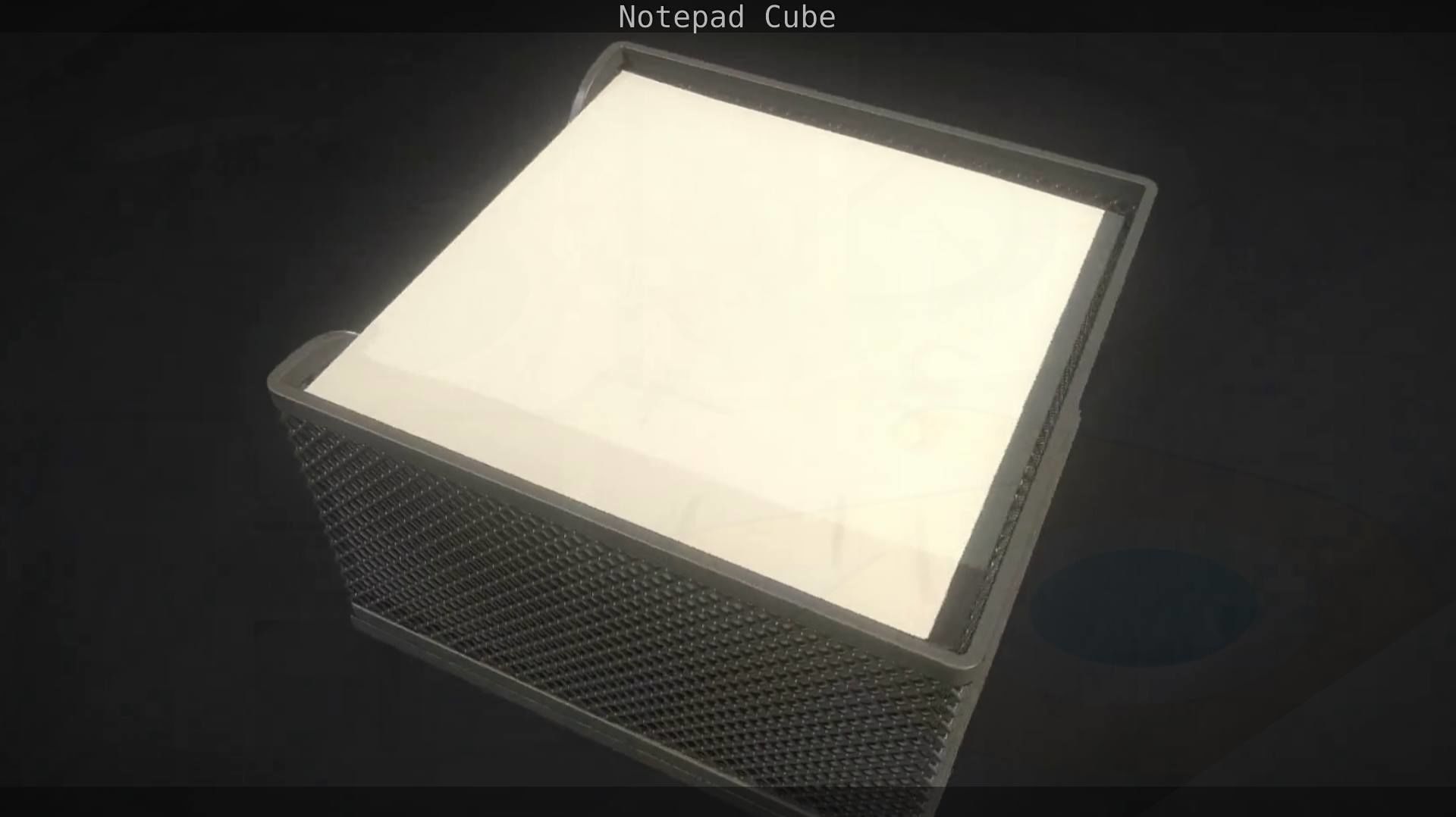 Wire Mesh Notepad Memo Cube 3D model_14