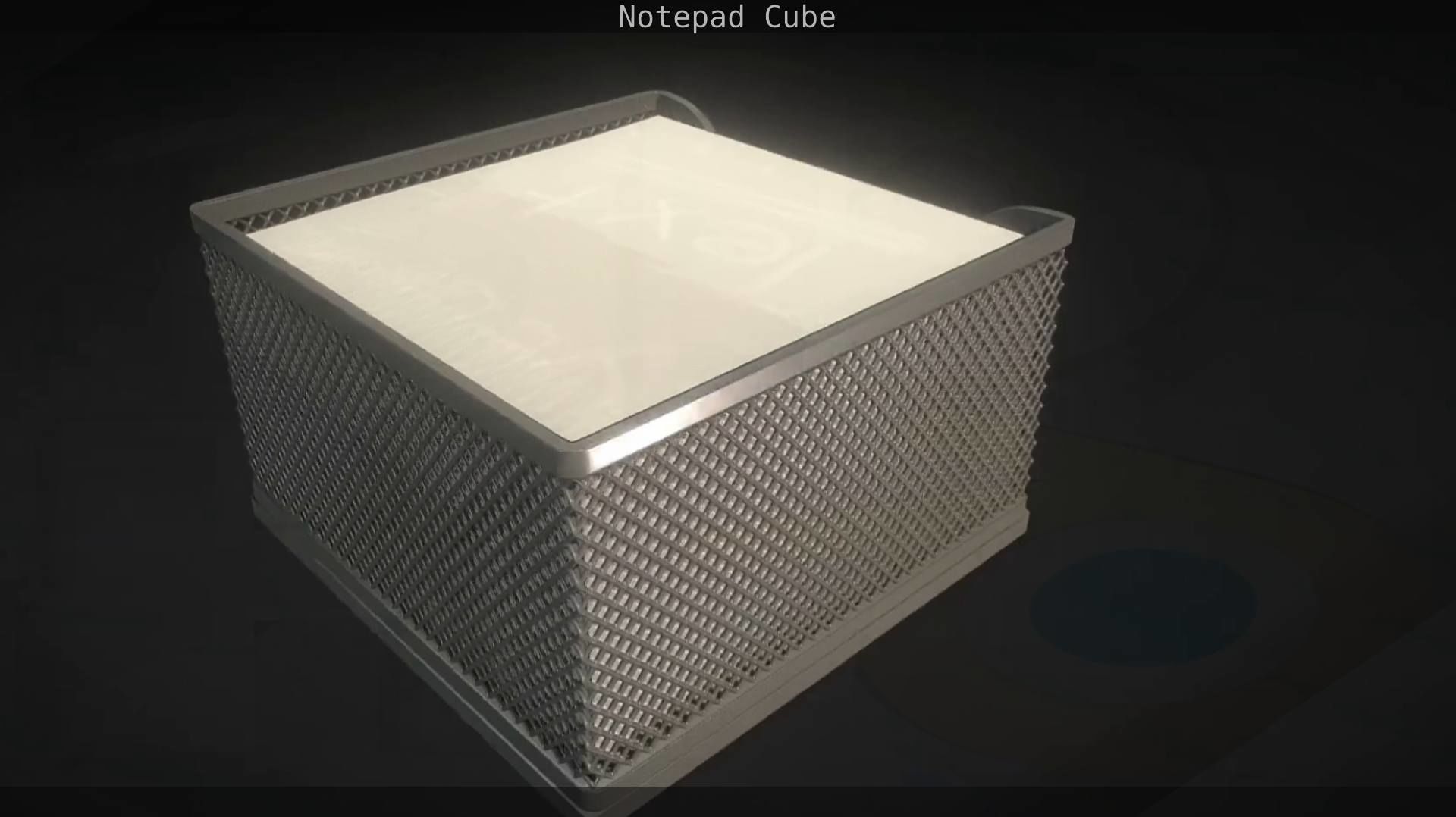 Wire Mesh Notepad Memo Cube 3D model_15