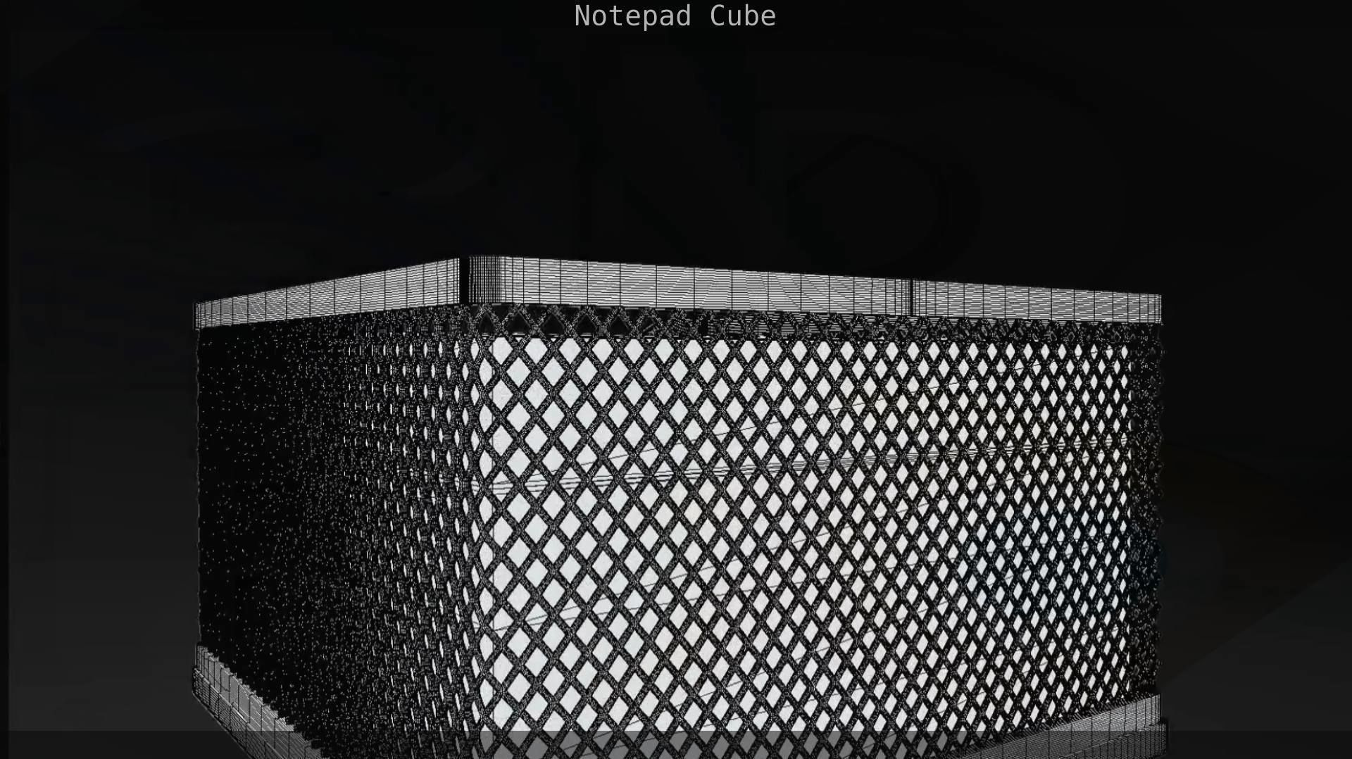 Wire Mesh Notepad Memo Cube 3D model_42