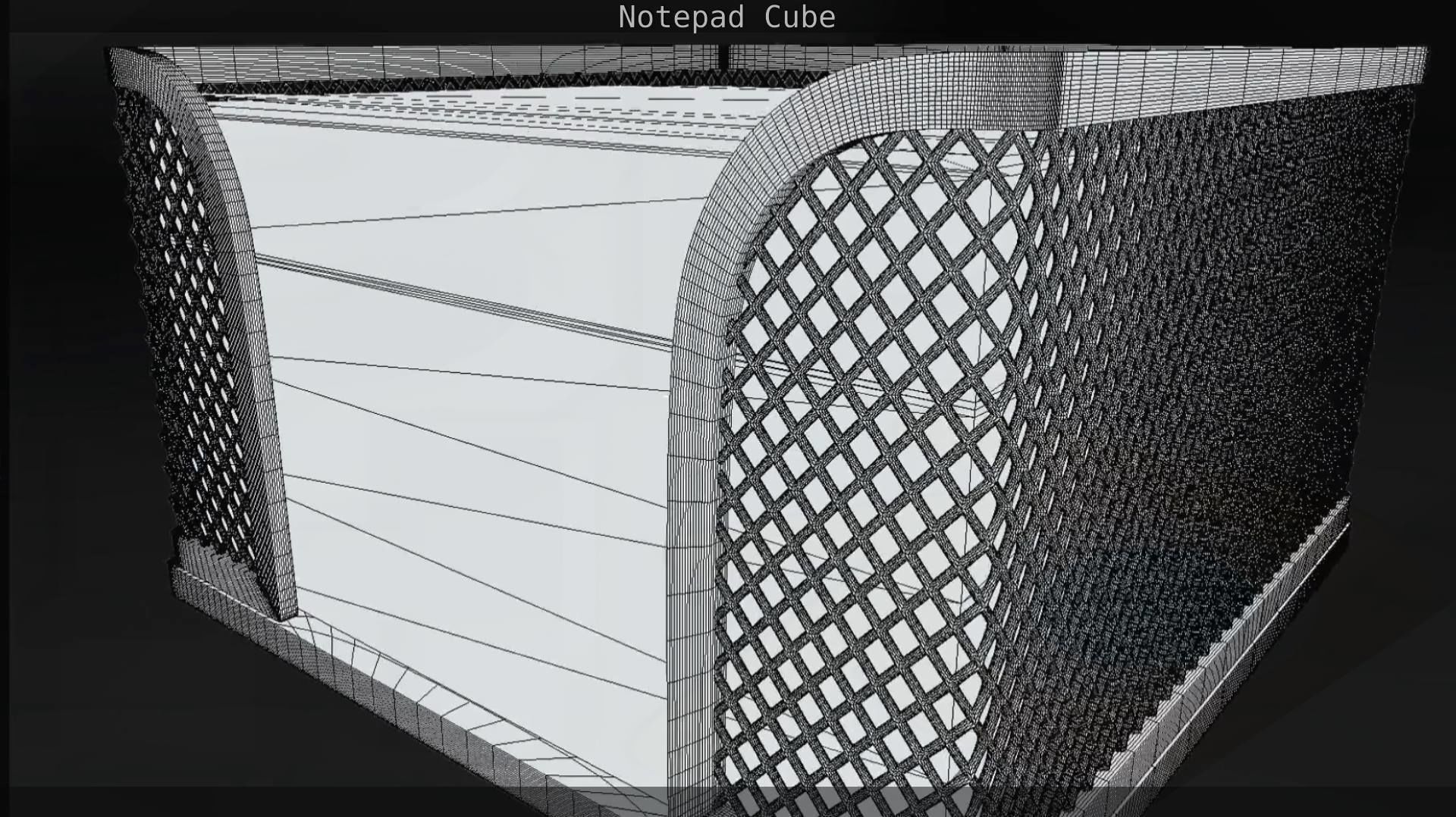 Wire Mesh Notepad Memo Cube 3D model_38