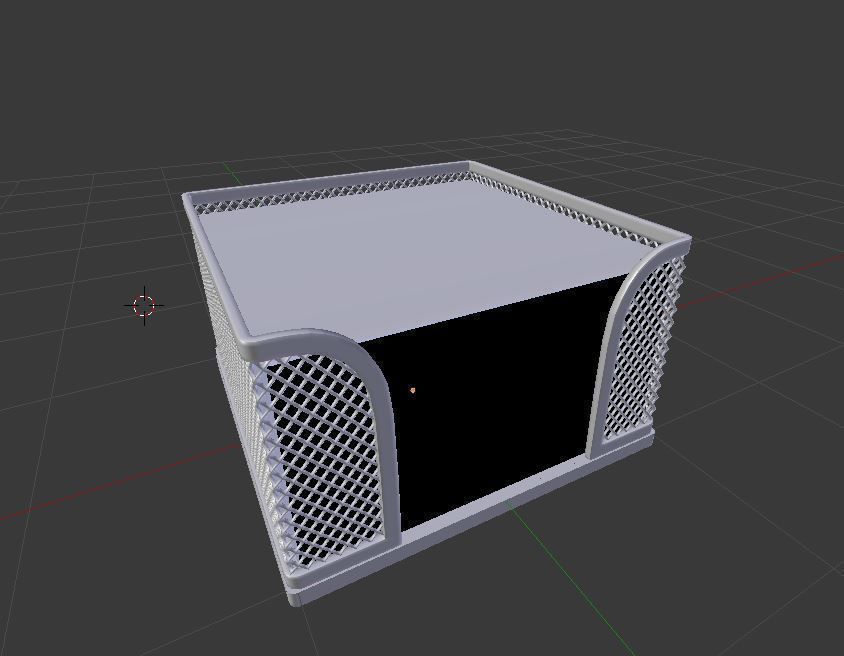 Wire Mesh Notepad Memo Cube 3D model_8