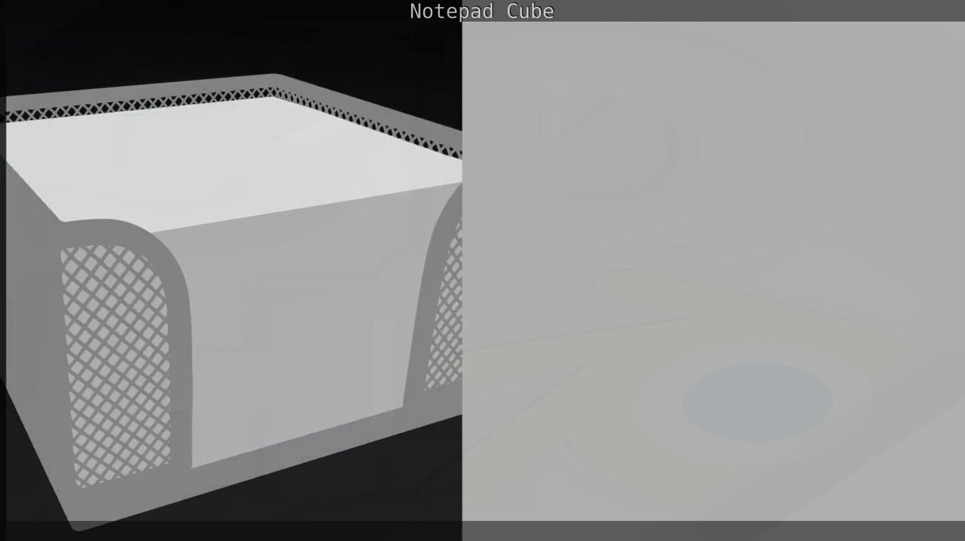 Wire Mesh Notepad Memo Cube 3D model_53