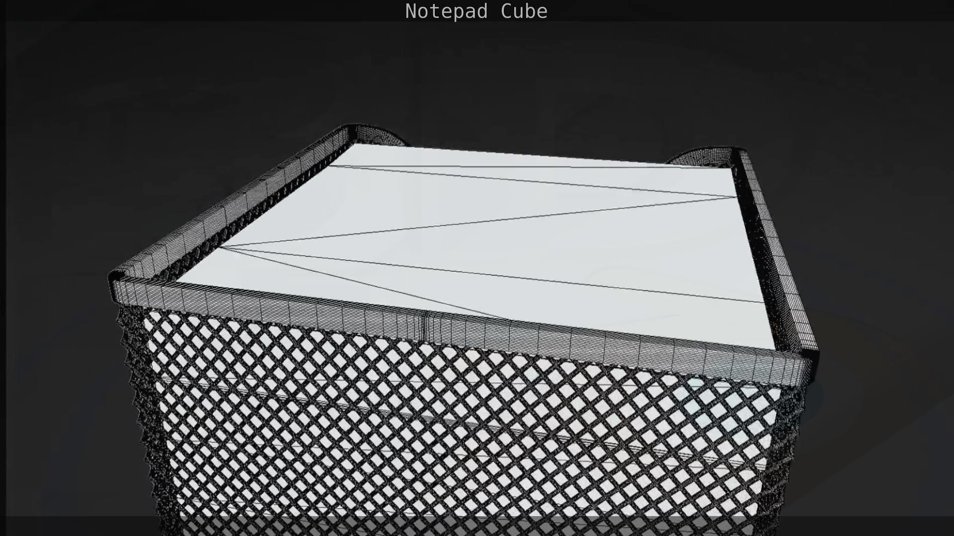 Wire Mesh Notepad Memo Cube 3D model_43