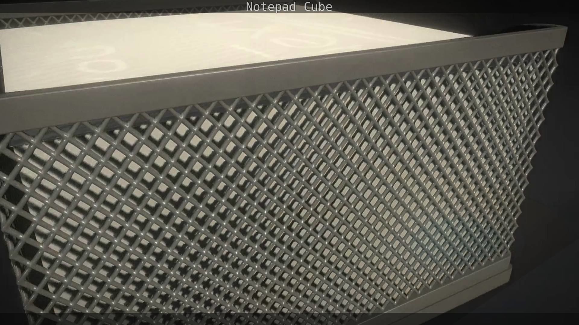 Wire Mesh Notepad Memo Cube 3D model_23
