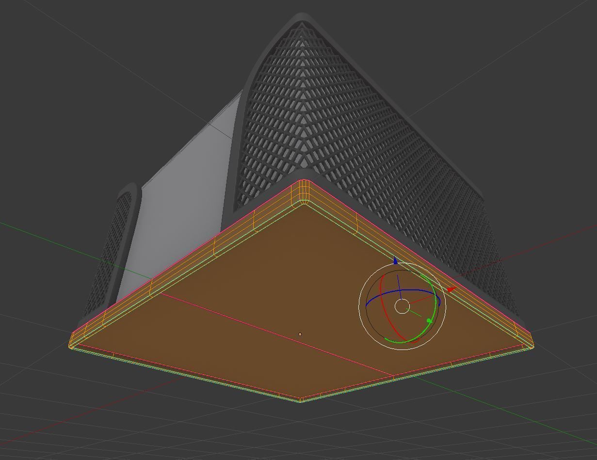 Wire Mesh Notepad Memo Cube 3D model_6