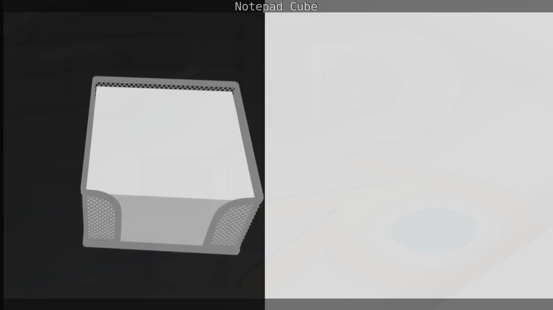 Wire Mesh Notepad Memo Cube 3D model_57