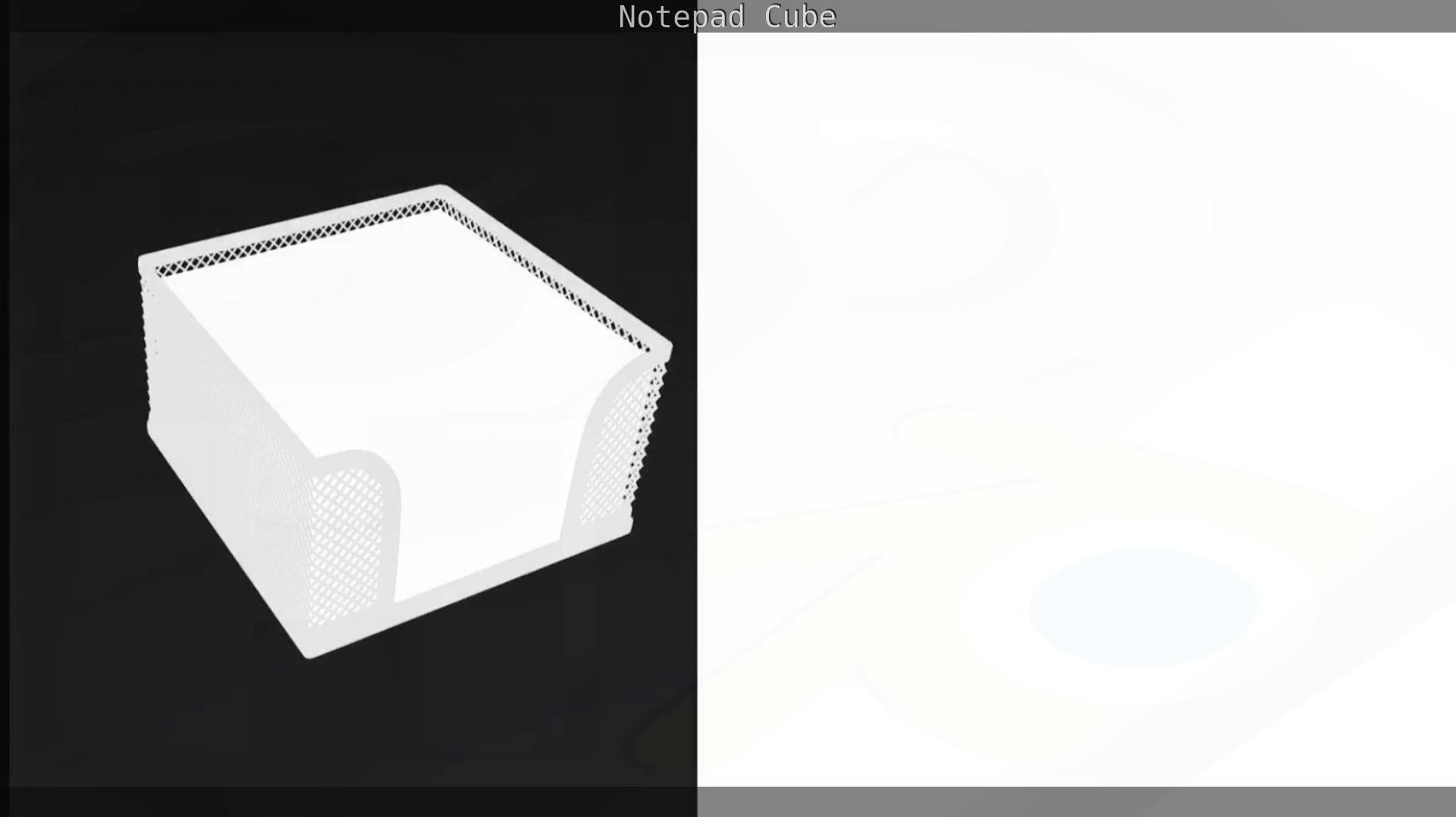 Wire Mesh Notepad Memo Cube 3D model_59