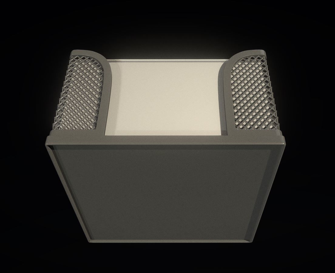 Wire Mesh Notepad Memo Cube 3D model_9