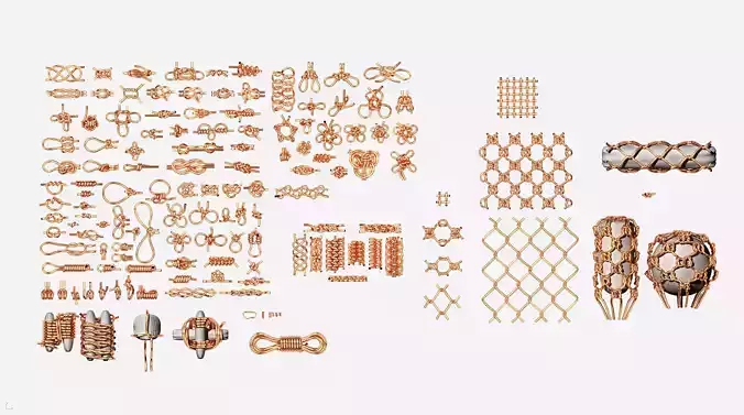 Rope Knots Collection in SubD and Mesh Pack